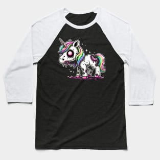 Rainbow Zombie Unicorn cute and scary Baseball T-Shirt